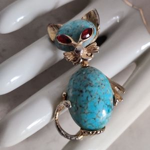 Vintage SHINX of England Cat Brooch